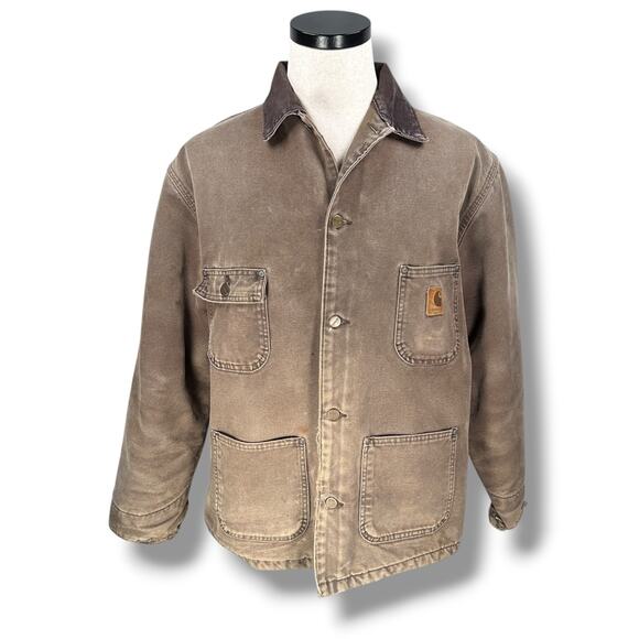 Carhartt Other - Vintage Carhartt Barn Chore Work Jacket Mens Large Chestnut Brown Trashed C02CHT